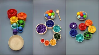 Oddly Satisfying✨🌈Reverse Video|Soothing Sounds Beads Balls Pearls and other