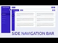 Side Navigation Bar Using HTML CSS and Jquery - SideBar Menu