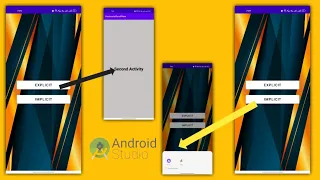 Explicit and Implicit Intent in Android Studio Java Hindi