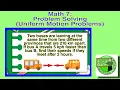 Math 7 Problem Solving - Uniform Motion Problems