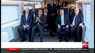 رئيس الوزراء يتفقد أول قطار كهربائي سريع فيلارو بالمعرض والمؤتمر الدولي للنقل الذكي 