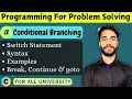 4 5 Switch Statement Break and Continue Conditional Branching goto Statement