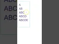 Alphabet Pattern Printing inC Easy C Program for Beginners