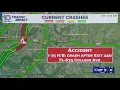 Traffic Alert Part of road closed after crash on I-75