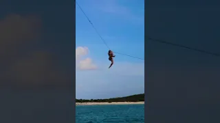 40th birthday win!  Getting flung off a boat cause the “kids were doing it” #shorts