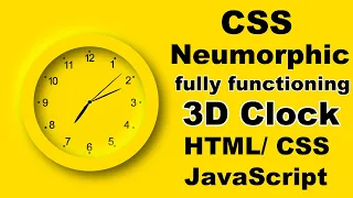 Fully functioning Analog Clock using HTML CSS JavaScript JavaScript clock css neumorphism