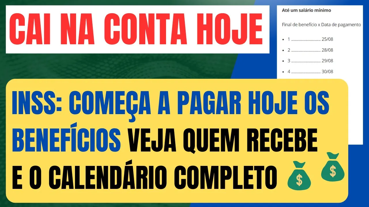 INSS começa a PAGAR HOJE Veja quem recebe APOSENTADOS E PENSIONISTAS