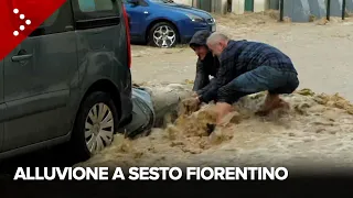Alluvione a Sesto Fiorentino, residenti nelle strade: “Mai un allagamento così forte”