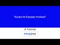 Access to easypay Invoices in easypay