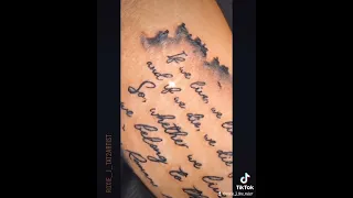 Scripture Inner Bicep Tattoo