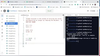 math basics - integer division Python