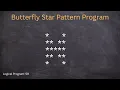 Butterfly star Pattern using java language print butterfly pattern use java