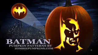 Batman Pumpkin Pattern by ZombiePumpkins com