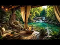 Hidden Jungle Waterfall 🏝️ | Water & Birdsong Sounds for Sleep / Study