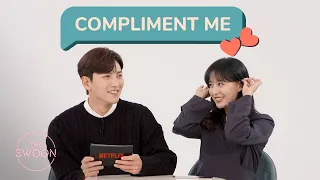 ji chang wook and kim ji won get flustered reading fan compliments eng sub