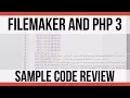 PHP 3 Sample Code Review FileMaker Pro 16 s FileMaker Training PHP