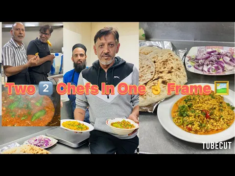 Download MP3 Two 2️⃣ Chefs 👨‍🍳👨‍🍳In One ☝️ Frame 🖼️ #dhabastyle #Lahori Chana #by zamsvlogsuk 🇬🇧