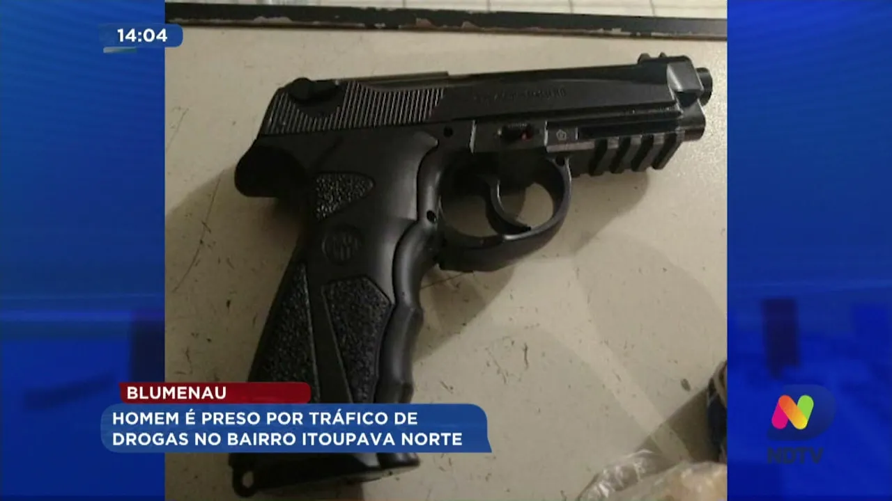 Blumenau: homem é preso por tráfico de drogas no bairro Itoupava Norte