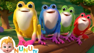 Five Little Speckled Frogs More Nursery Rhymes Kids Songs Learn Numbers Colors NuNu Tv 