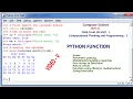 Python Function Computer Science Class XII 2020-21 Unit-I - 5