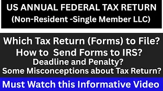 USA LLC Tax Return 2026 Non-Resident Single Member LLC IRS Forms Deadline Penalties Explained