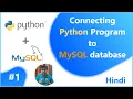 Connecting Python Program with MySQL database Python with MySQL