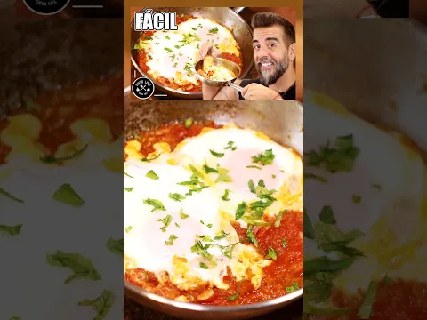 CENA en MINUTOS con Huevos y Tomate en SOLO 1 Sartén | Rápido y Sin Ensuciar