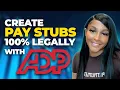 100 LEGALLY PayStubs W ADP Including Bank Statement