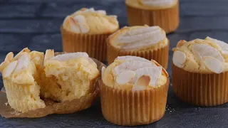【和梨のふんわり♡オイルマフィン】Japanese Pear & Almond Muffins