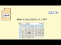 Add Calendar In Java Eclipse