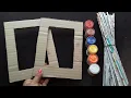 4 Unique Photo Frame Making At Home Photo Frame Making Ideas Newspaper Photo Frame