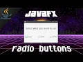JavaFX RadioButtons