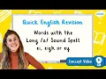 How Do You Spell Words with the Long a sound spelt ei eigh or ey KS2 English Concept for Kids