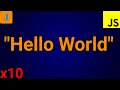 How To Print Hello World 10 Times In JavaScript