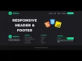 Responsive Header Footer Using HTML CSS and JavaScript