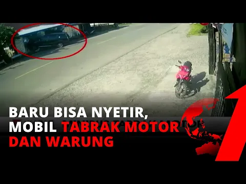 Terekam CCTV, Detik-detik Sebuah Minibus Tabrak Motor hingga Ringsek di Aceh