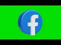Facebook 3D Logo Green Screen Background