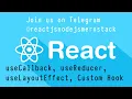 React Project Based Free Live Training useCallback useReducer useLayoutEffect Hooks