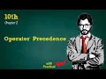 Operator Precedence in C Understanding the Order of Operations 10th computer new Book