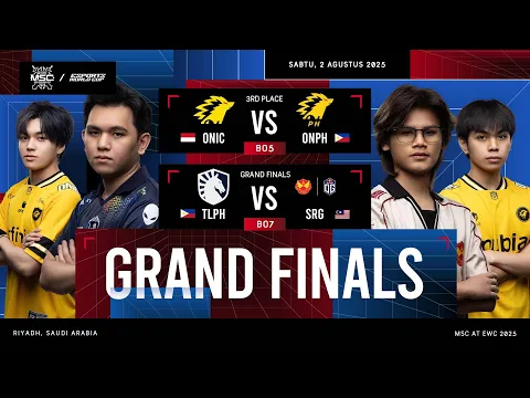 Video Thumbnail: 🔴 GRAND FINAL & PENENTU JUARA KETIGA | MLBB MSC di EWC 2025 | (IND)