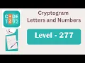 Cryptogram Level 277 Cryptogram Letters and Numbers Answers