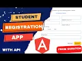 Angular Student Registration App Complete CRUD Operations with API Integration