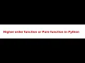 Higher order function or Pure function in Python