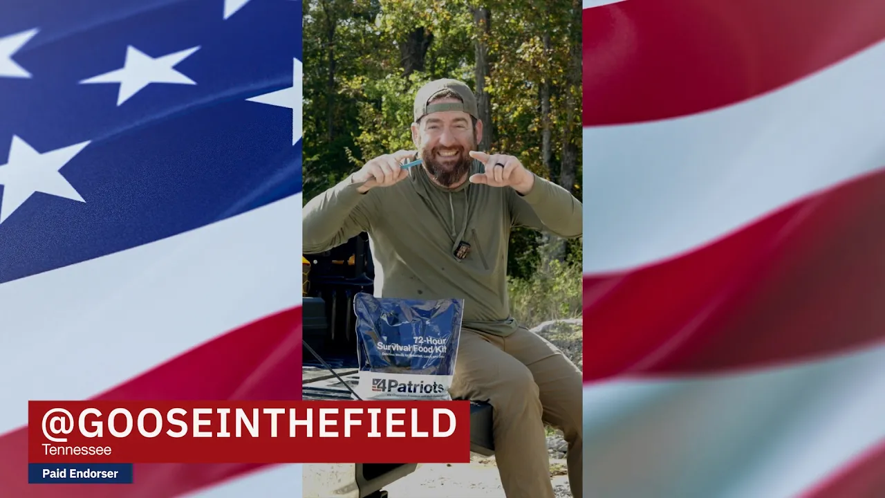 Customer Daniel G. giving his review on his 4Patriots Survival Food products.