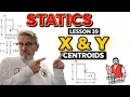 Statics Lesson 39 - How to Find X-Bar and Y-Bar for Complex Shapes