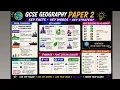 AQA GCSE Geography - Paper 2 - Revision Song - Key words and overview 