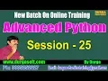 Advanced Python File Part - 2 by Durga Sir on 19-08-2018