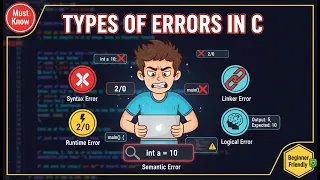 C Programming Errors Tutorial Syntax Runtime Linker Logical Semantic