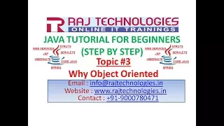 Java tutorial for Beginners 3 Why Object Oriented Raj Technologies