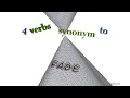 fade - 7 verbs which are synonyms to fade sentence examples